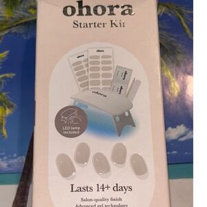 ohora Semi-Cured Gel Starter Kit Nail Strips with LED Lamp
